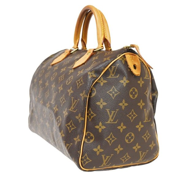 LOUIS VUITTON Speedy 30 Travel Hand Bag Monogram Leather Brown M41526 89SH013 - Picture 6 of 16